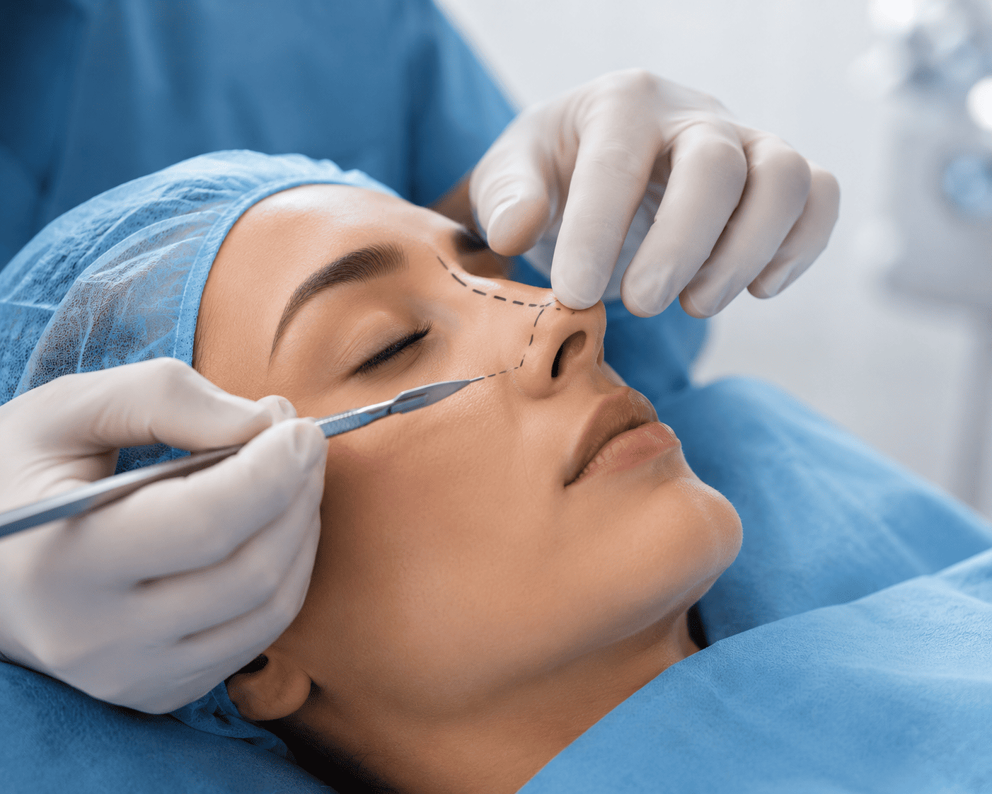 Nose Surgery — surgical marking consultation